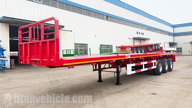 Tri Axle Flatbed Truck Trailer for Sale in Congo