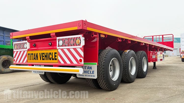 Tri Axle Flatbed Truck Trailer for Sale in Congo