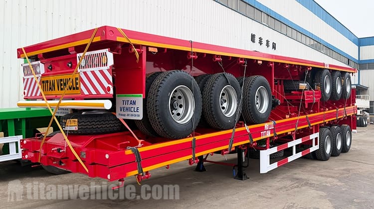 Tri Axle Flatbed Truck Trailer for Sale in Congo