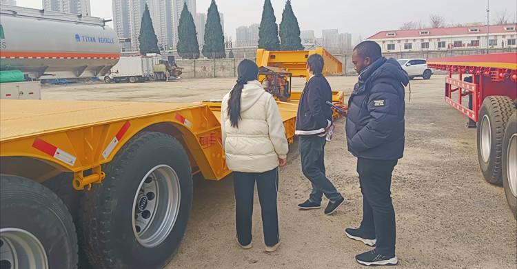 Nigerian Customer Visited TITAN and Bought 120 Ton Lowboy Trailer