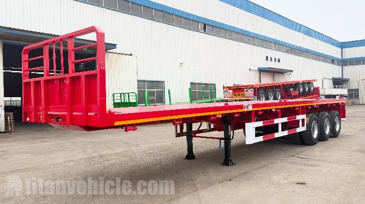 Tri Axle Flatbed Truck Trailer for Sale in Algeria