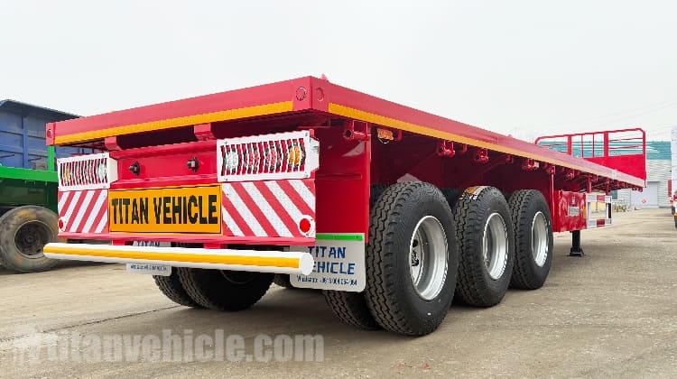 Tri Axle Flatbed Truck Trailer for Sale in Algeria