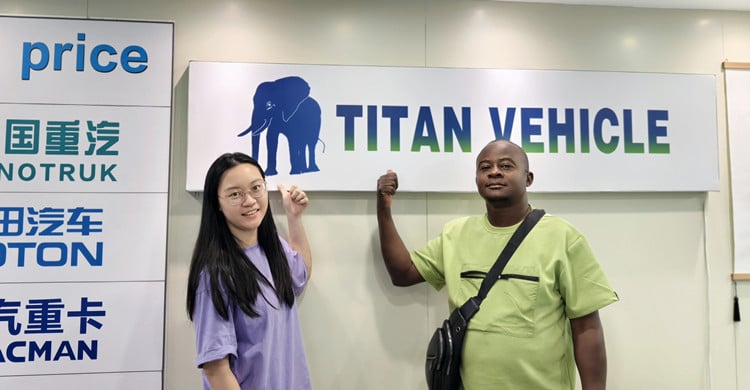 Namibian Customer Visit TITAN to Buy Lowbed Semi Trailer