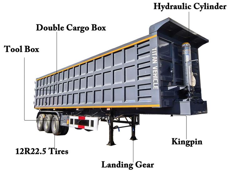 60 Ton Dump Trailer for Sale In Angola