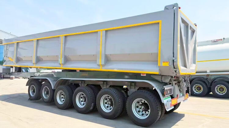 6 Axle End Dump Semi Trailer for Sale in Tanzania