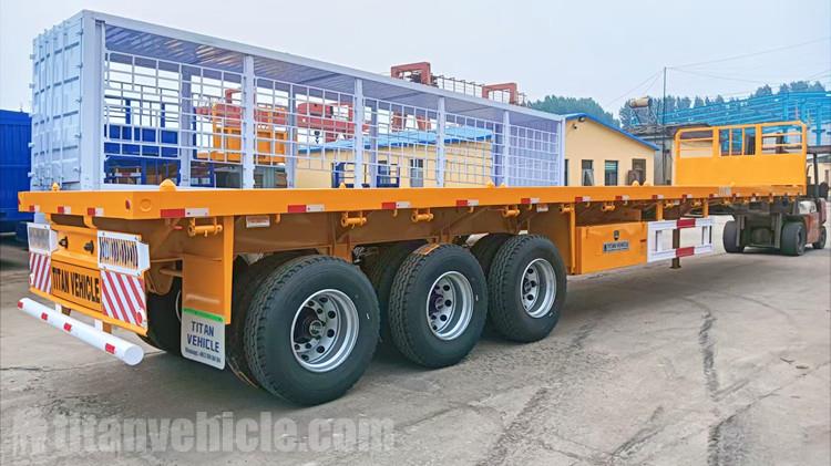 Flatbed Trailer with Front Wall for Sale in Dominican