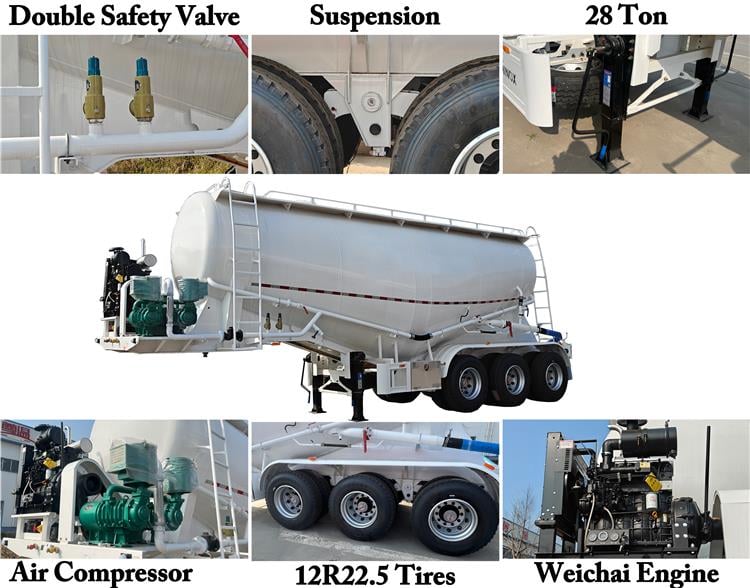 3 Axle Dry Bulk Tanker Trailers for Sale In Zimbabwe