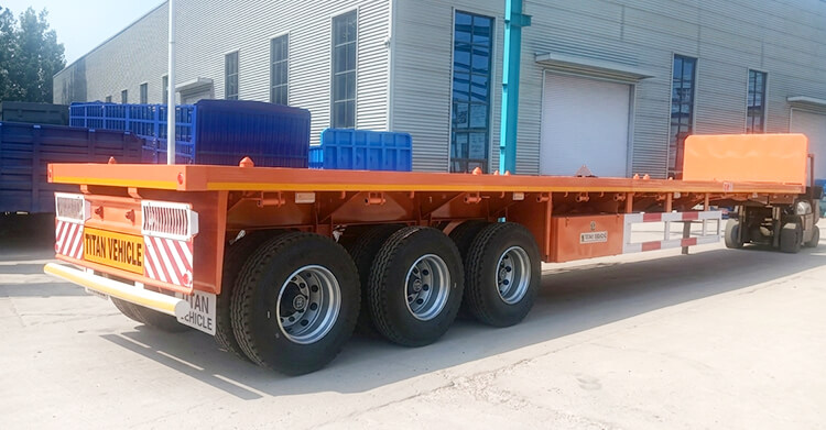 40 Ft Tri Axle Flatbed Trailer for Sale in Zambia