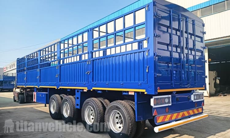 4 Axle Fence Cargo Semi Trailer for Sale in Tanzania