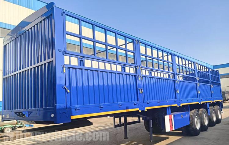 40FT 4 Axle Fence Semi Trailer for Sale in Ghana