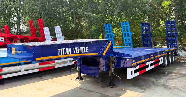 3 Axle 60 ton Low Bed Trailer for Sale Price in Panama