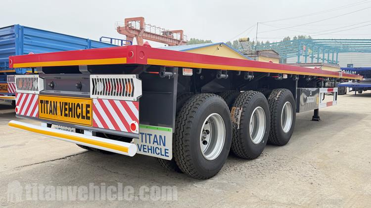 Tri Axle12M Flatbed Trailer for Sale in Tanzania
