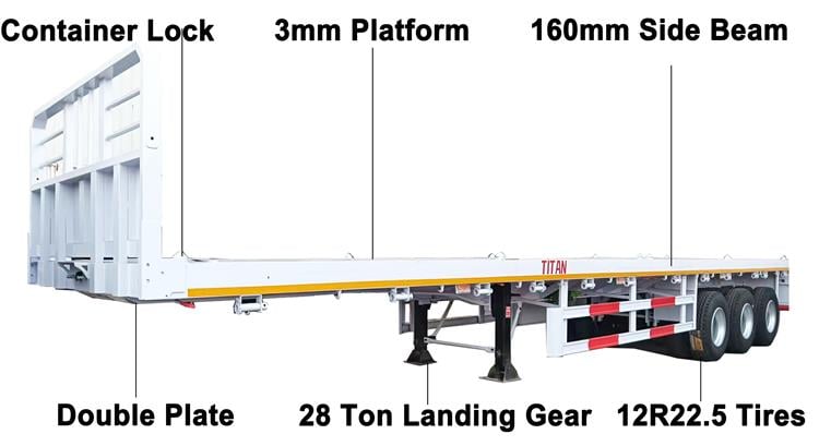3 Units of 40ft Flatbed Trailers for Sale In Ghana