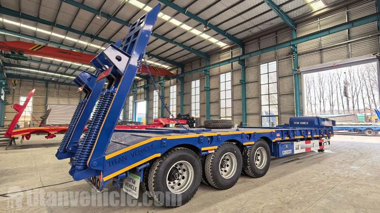 Tri Axle Truck Lowbed Trailer for Sale in Zambia
