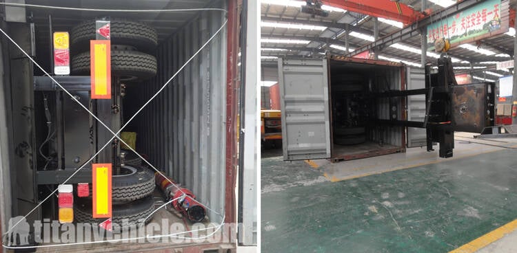 Package of 2 Axle skeletal semi trailer