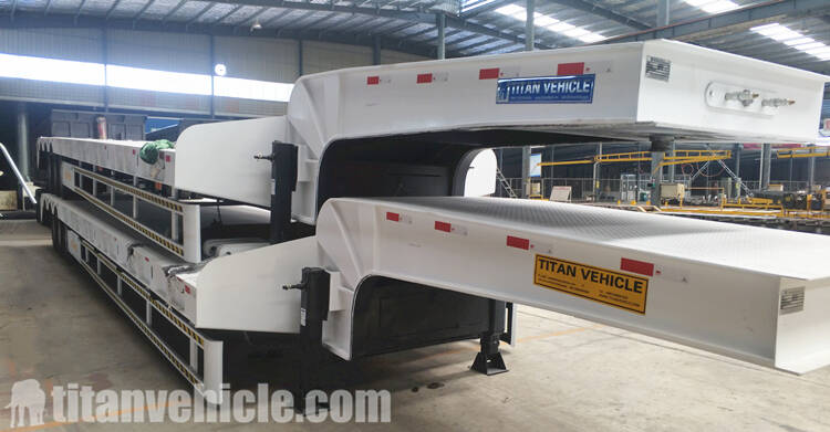 60T Lowbed Semi Trailer For Sale