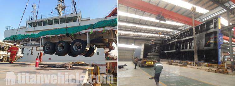 Flatbed semi trailer package and shiping