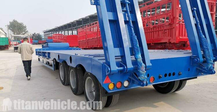 3 Axle 80T Lowbed Semi Trailer For Sale In Mozambique