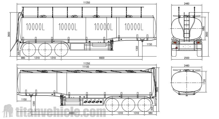 Trailers for sale In Namibia | 3 Axle 40000L Fuel Tanker Trailer for ...