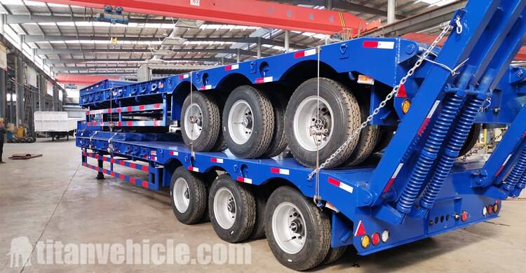 3 Axle 90T Lowbed Semi Trailer for Sale In Madagascar