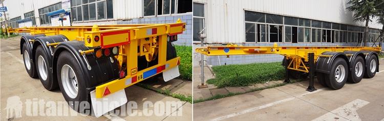 20Ft 3 Axle Container Chassis Trailer for Sale