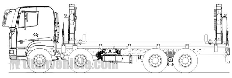 Drawing of Side Loader Truck