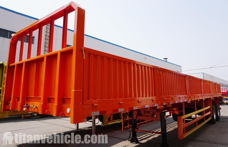 50 Ton 2 Axle Drop Side Trailer for Sale Price 