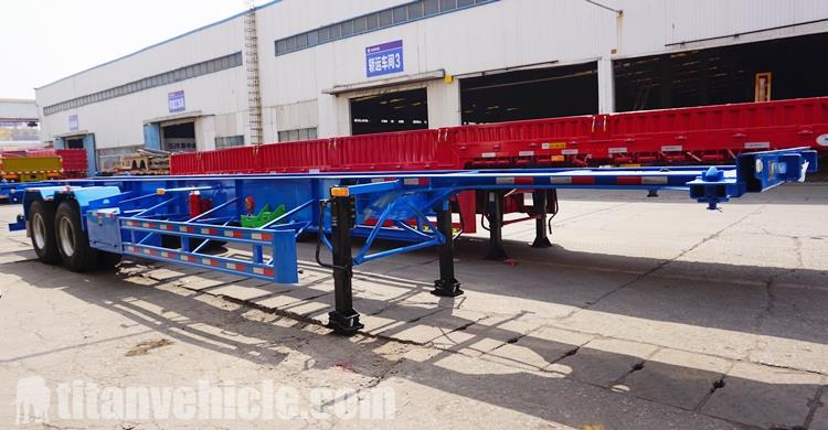 2 Axle Skeleton Semi Trailer for Sale Price Manufacturer