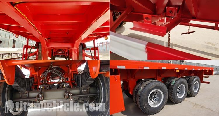 Details of 3 Axle 40Ft Flatbed Semi Trailer