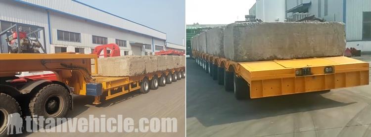 Testing of 10 Axle 120 Ton Extendable Semi Trailer for Sale