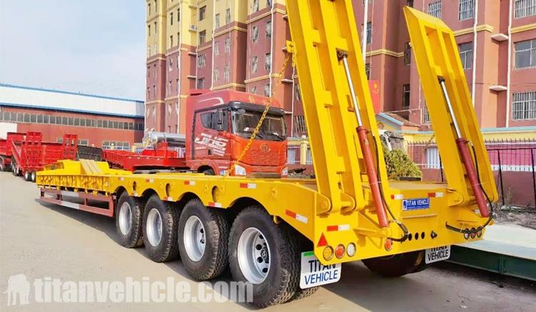 4 Axle 100 Ton Excavator Trailer Price