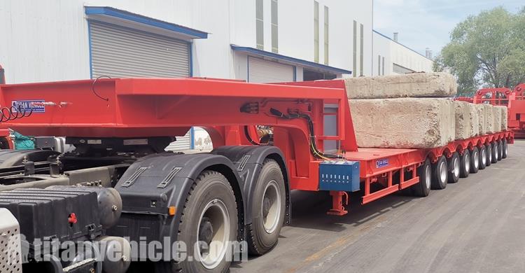 10 Axle 120 Ton Extendable Lowbed Trailer for Sale Price