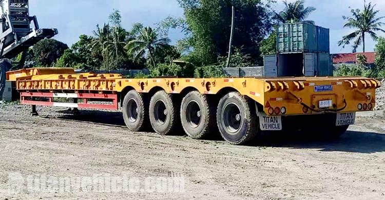 Dominican Customers Feedback of 4 Axle Low Loader Trailer for Sale