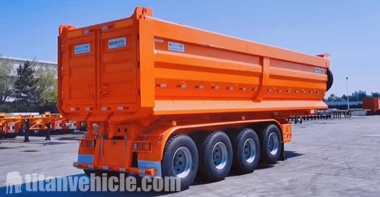 4 Axle 80 Ton Tipper Trailer Manufacturer Price