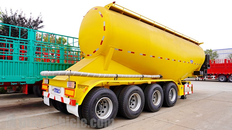 4 Axle Cement Tanker Trailer for Sale in Sudan - TITAN Manufacturer