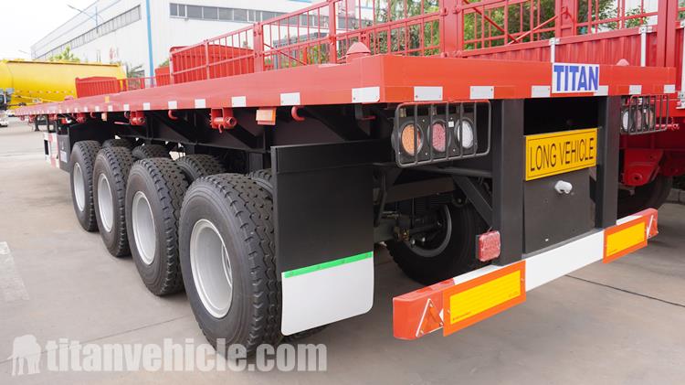 4 Axle 40Ft Flatbed Semi Trailer for Sale Manufacturer