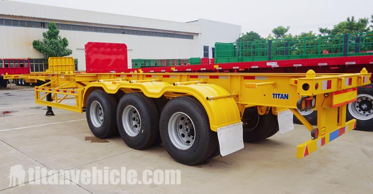 3 Axle 40Ft Container Chassis Trailer for Sale In Congo Banana