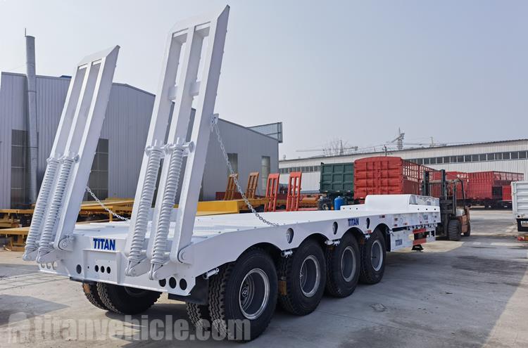 4 Axle Lowbed Trailer Semi Trailer