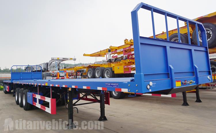 3/4 Axle Flatbed Trailer with Front Board for Sale In Botswana