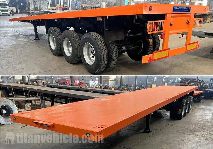 3/4 Axle Flatbed Trailer with Front Board for Sale In Botswana