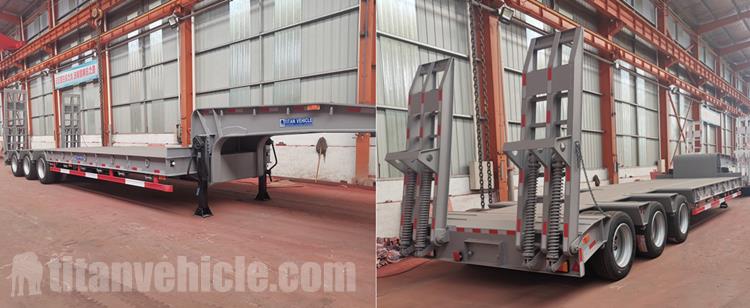 Tri Axle 80 Ton Hydraulic Low Bed Trailer for Sale In Philippines - TITAN VEHICLE