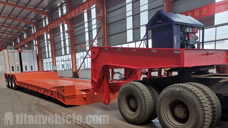 80 Ton Hydraulic Detachable Gooseneck Trailer for Sale In Cote d'Ivoire