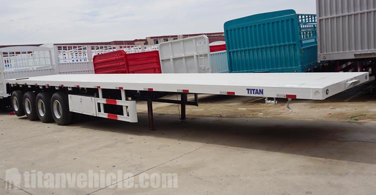 4 Axle 48Ft Flatbed Trailer for Sale In Botswana