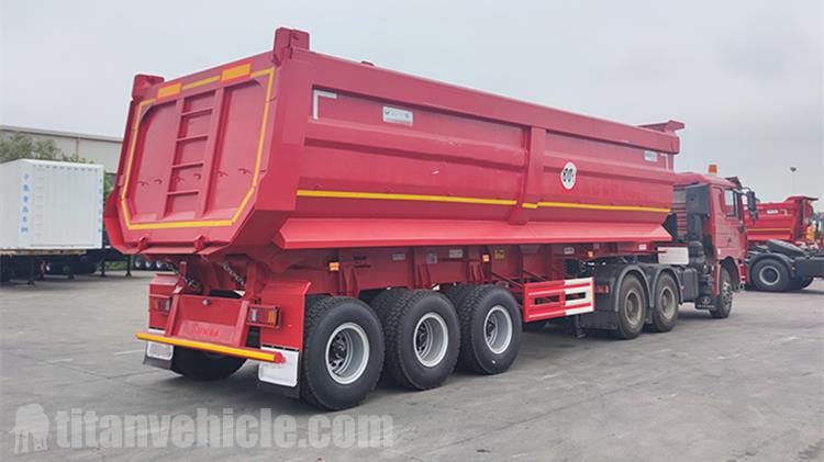 Tri Axle 80 Ton Semi Dump Truck Trailer for Sale In Malawi