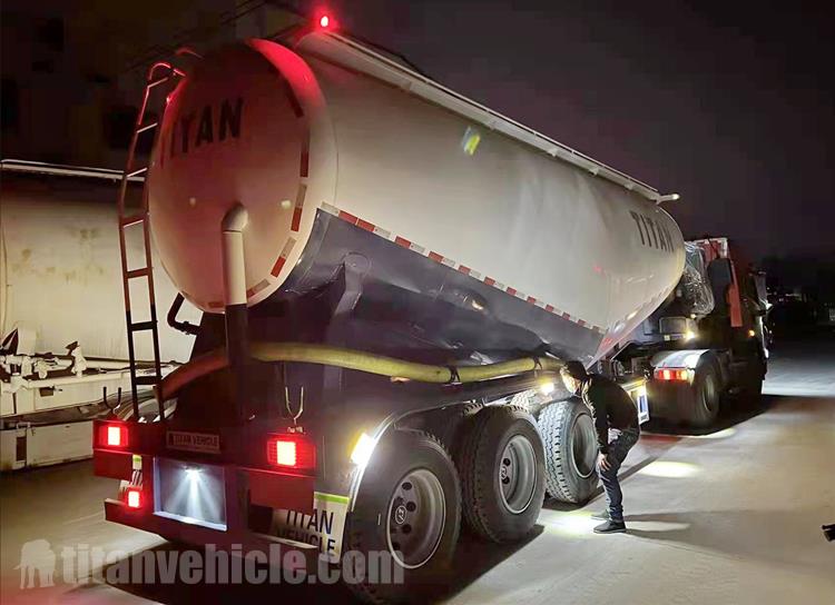 38CBM Bulk Cement Tank Truck Trailer for Sale in Ghana