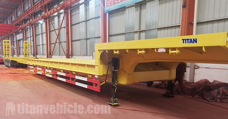 4 Axle 80 Ton Extendable Lowbed Trailer for Sale In Congo