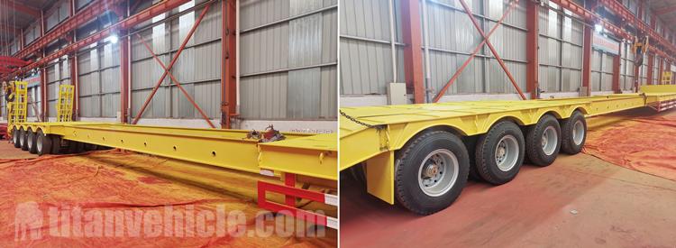 4 Axle 80 Ton Extendable Lowbed Trailer for Sale In Congo