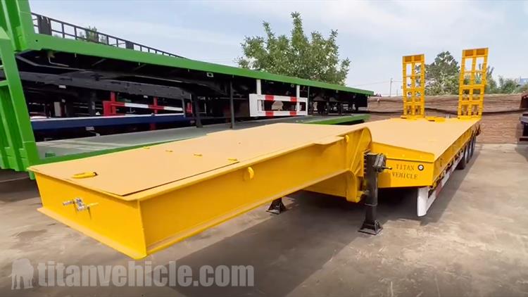 Tri Axle 80 Ton Step Deck Trailer for Sale In Papua New Guinea
