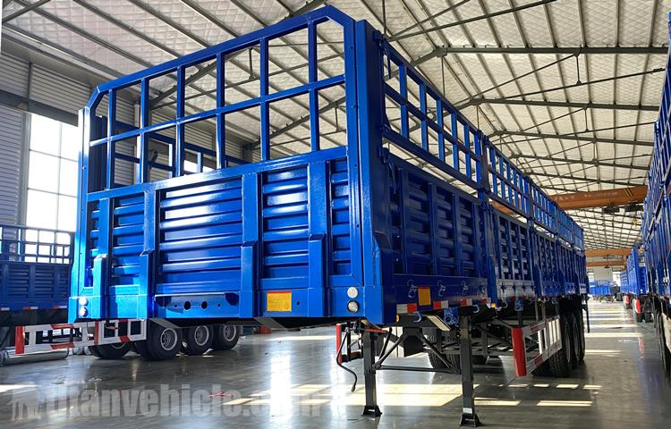 3 Axle 60 Ton Fence Cargo Truck Trailer for Sale In Dominica