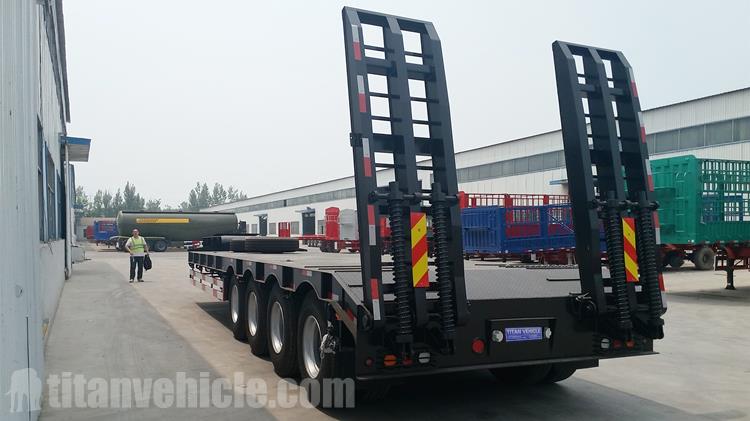 4 Axle 100 Ton Low Bed Truck Trailer for Sale In Liberia